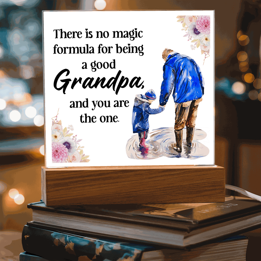Acrylic Square Design Grandpa
