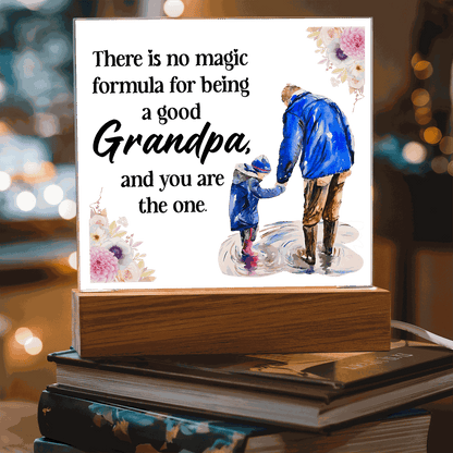 Acrylic Square Design Grandpa