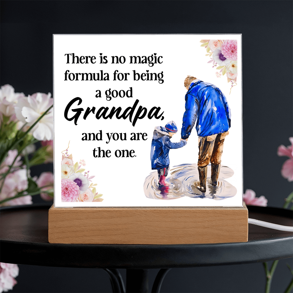 Acrylic Square Design Grandpa