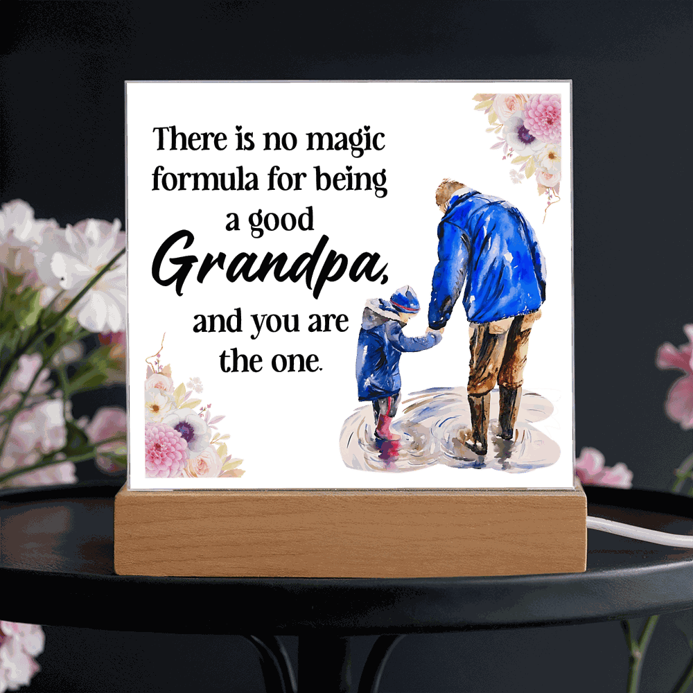 Acrylic Square Design Grandpa