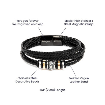 Love You Forever To My Grandson Bracelet Will Never Lose