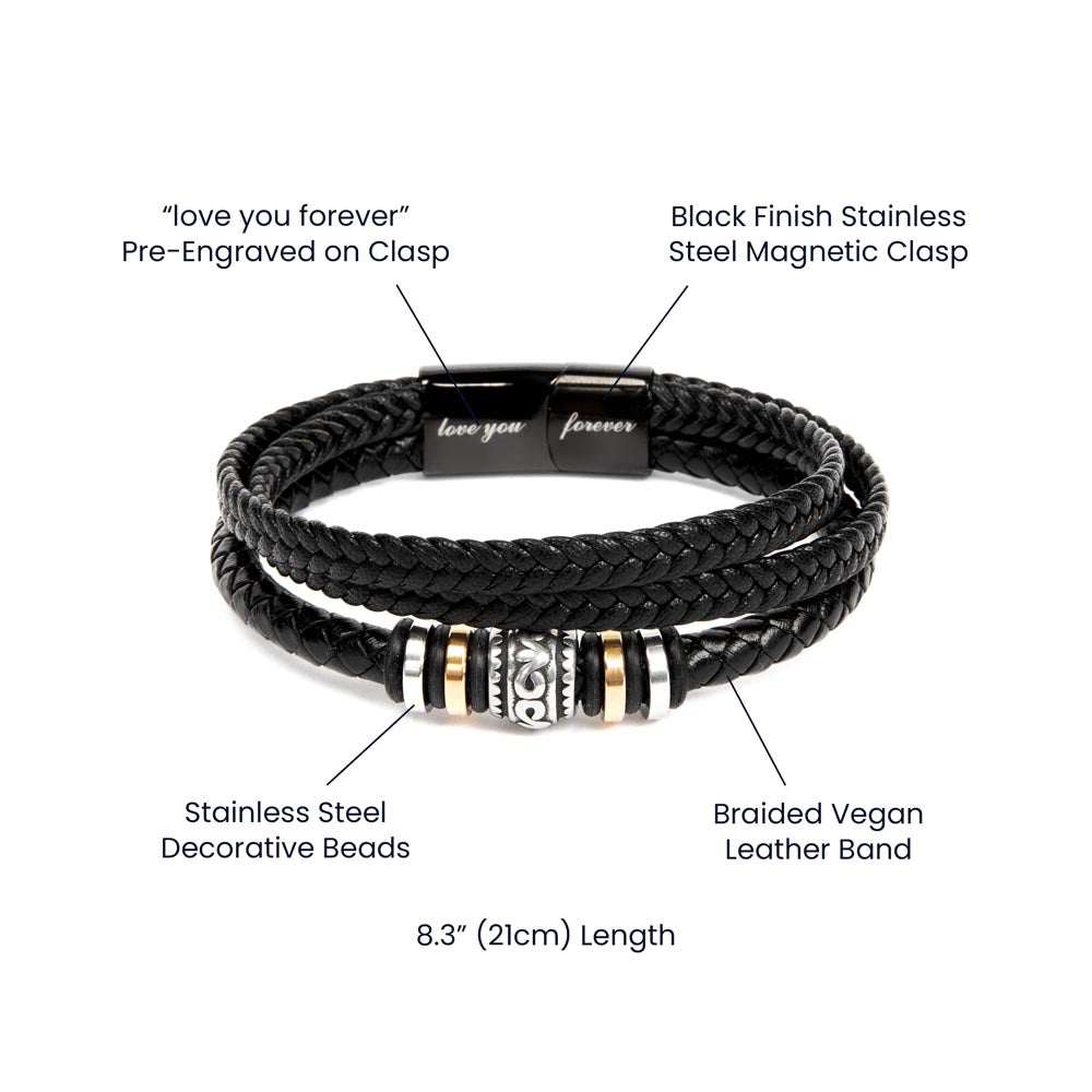 Love You Forever To My Grandson Bracelet Achieve Anything