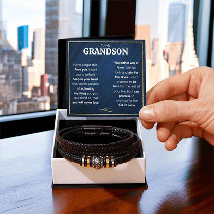 Love You Forever To My Grandson Bracelet Achieve Anything