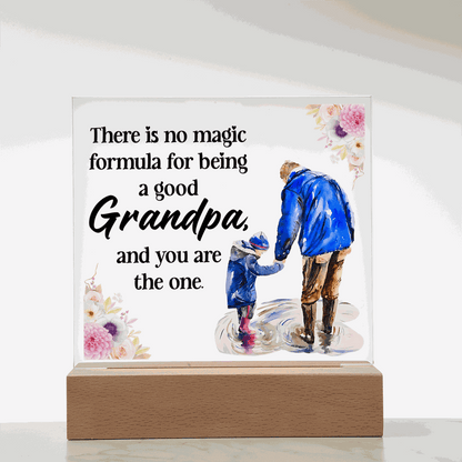 Acrylic Square Design Grandpa
