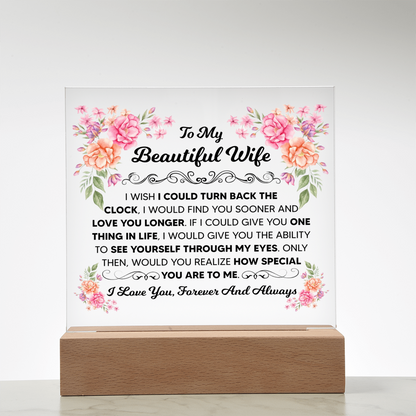 Square Acrylic Plaque - To My Wife Gift 6.5" x 5.9"