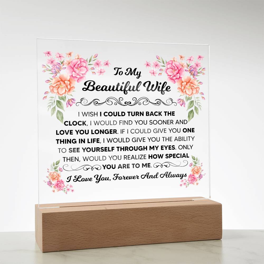Square Acrylic Plaque - To My Wife Gift 6.5" x 5.9"