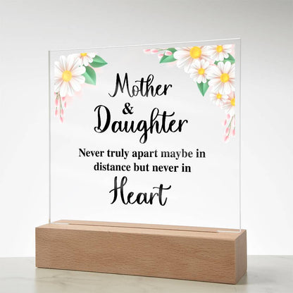 Square Acrylic Plaque - To My Daughter Gift with Wooden Base