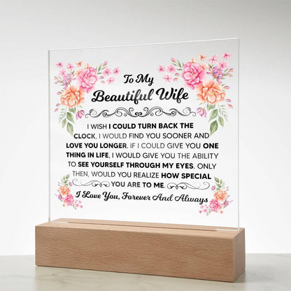 Square Acrylic Plaque - To My Wife Gift 6.5" x 5.9"