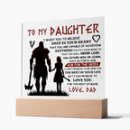 TO MY DAUGHTER VIKING SQUARE ACRYLIC PLAQUE