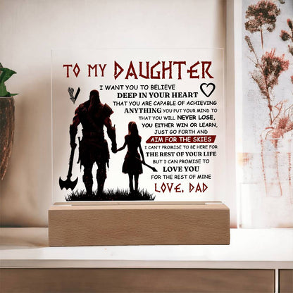 TO MY DAUGHTER SKIES ACRYLIC PLAQUE 2