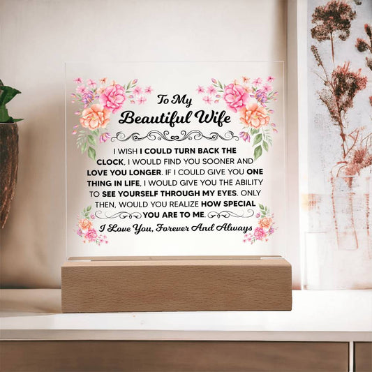 Square Acrylic Plaque - To My Wife Gift 6.5" x 5.9"