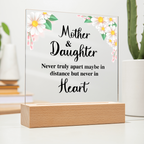 TO MY DAUGHTER DISTANCE SQUARE ACRYLIC PLAQUE