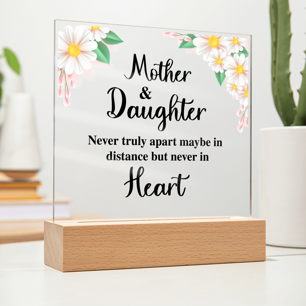 TO MY DAUGHTER DISTANCE SQUARE ACRYLIC PLAQUE