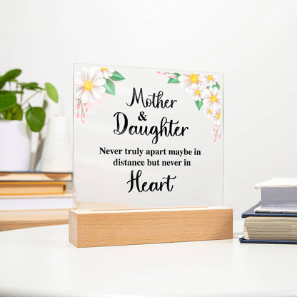Square Acrylic Plaque - To My Daughter Gift with Wooden Base