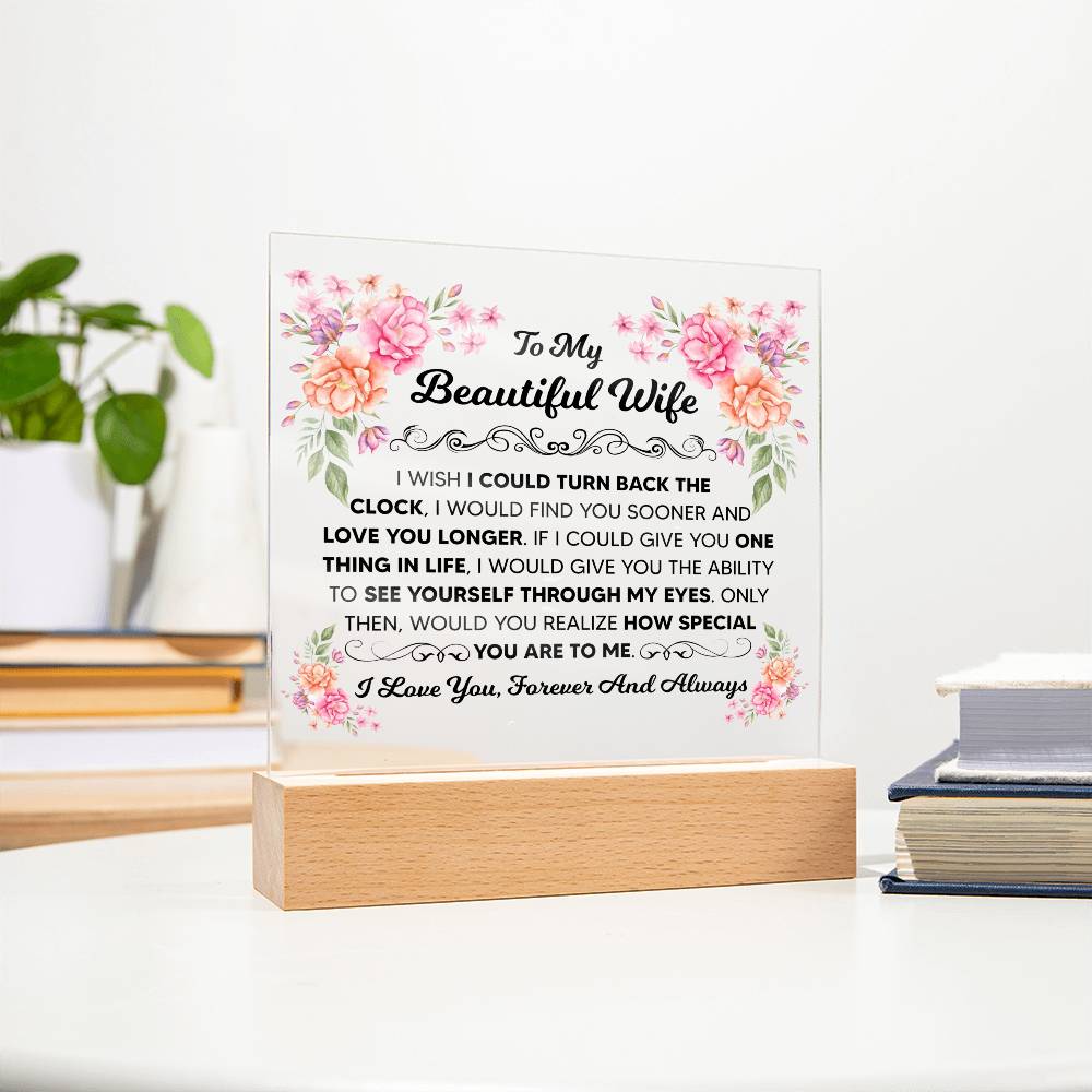 Square Acrylic Plaque - To My Wife Gift 6.5" x 5.9"