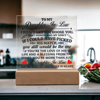 TO MY DAUGHTER IN LAW HONOR SQUARE ACRYLIC