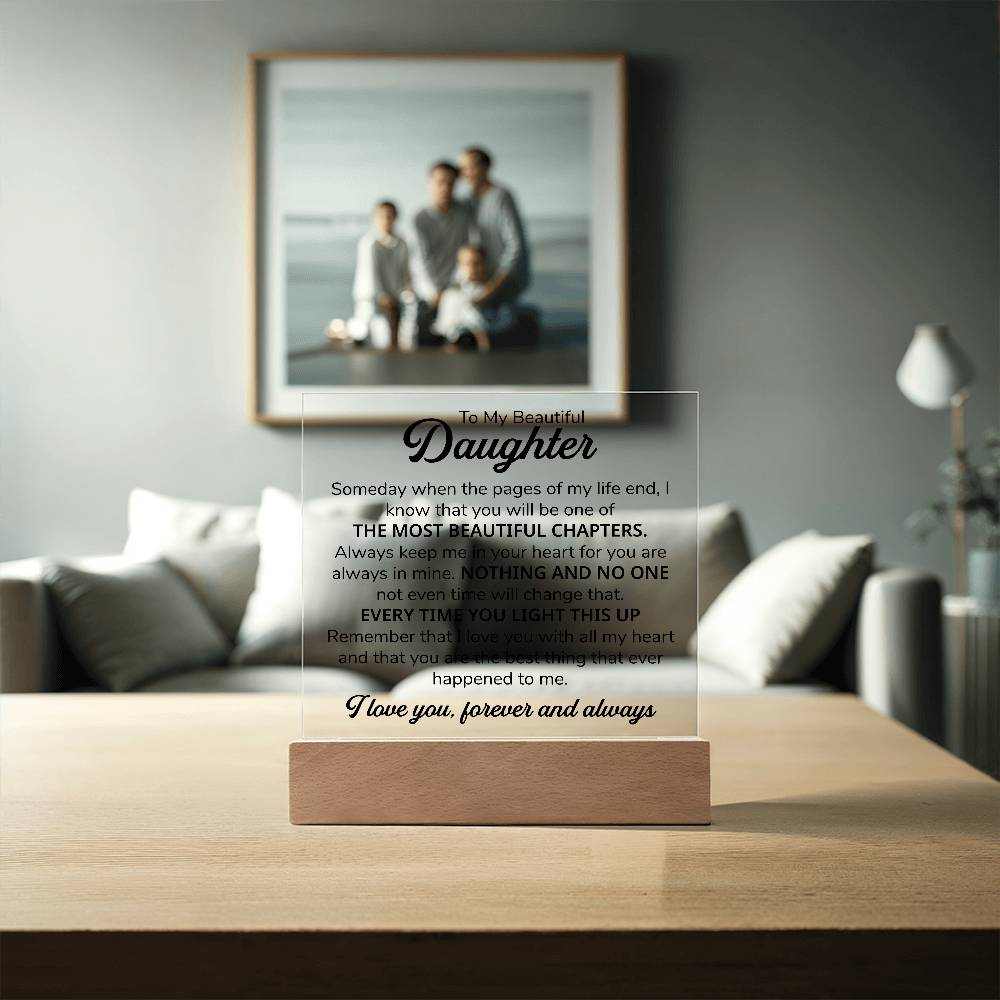 TO MY DAUGHTER CHAPTERS SQUARE PLAQUE