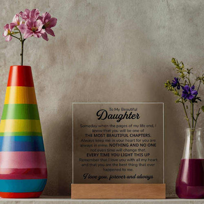 TO MY DAUGHTER CHAPTERS SQUARE PLAQUE