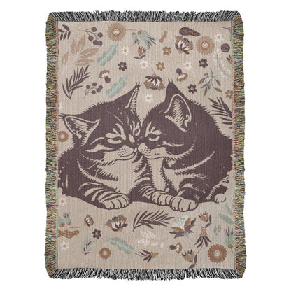 Snuggling Kitties - Woven Blanket