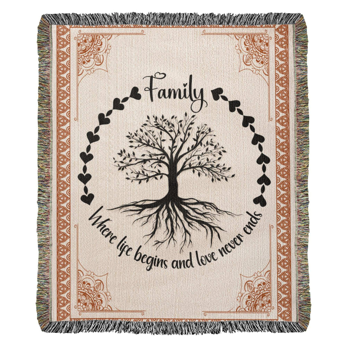 Family Roots, Celtic Tree Woven Blanket