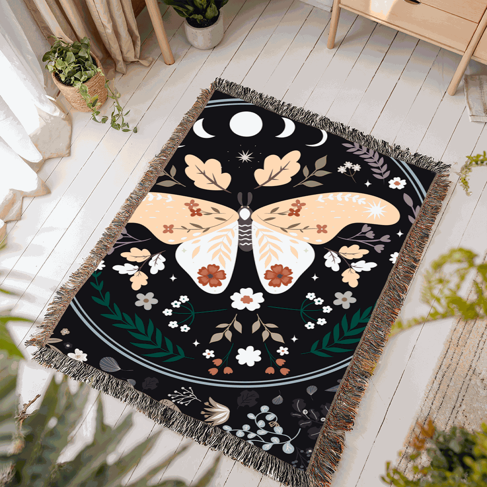 Bohemian Butterfly - Woven Blanket