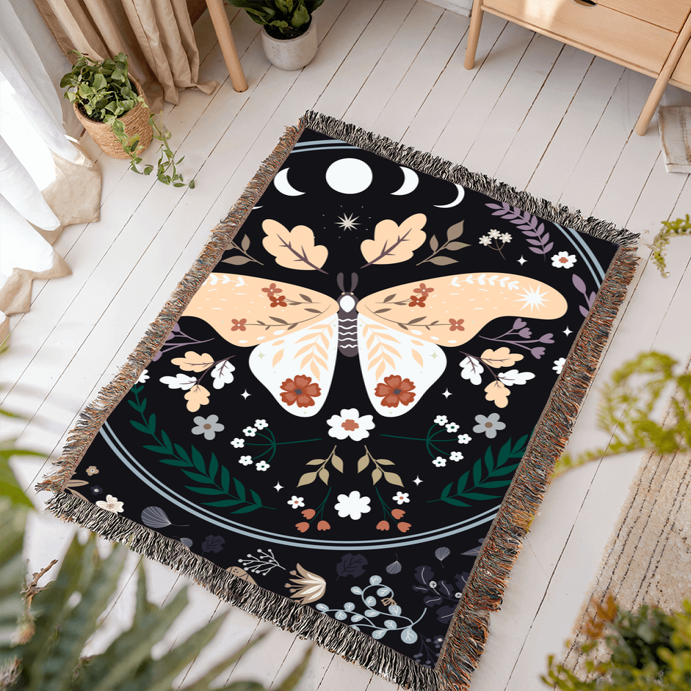 Bohemian Butterfly - Woven Blanket