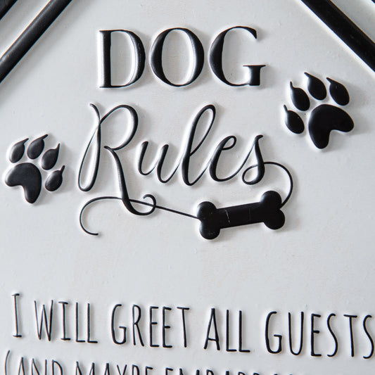 Dog Rules Wall Sign