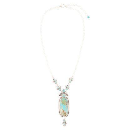 Emile Sterling Silver and Blue Turquoise Pendant Necklace Barse Jewelry