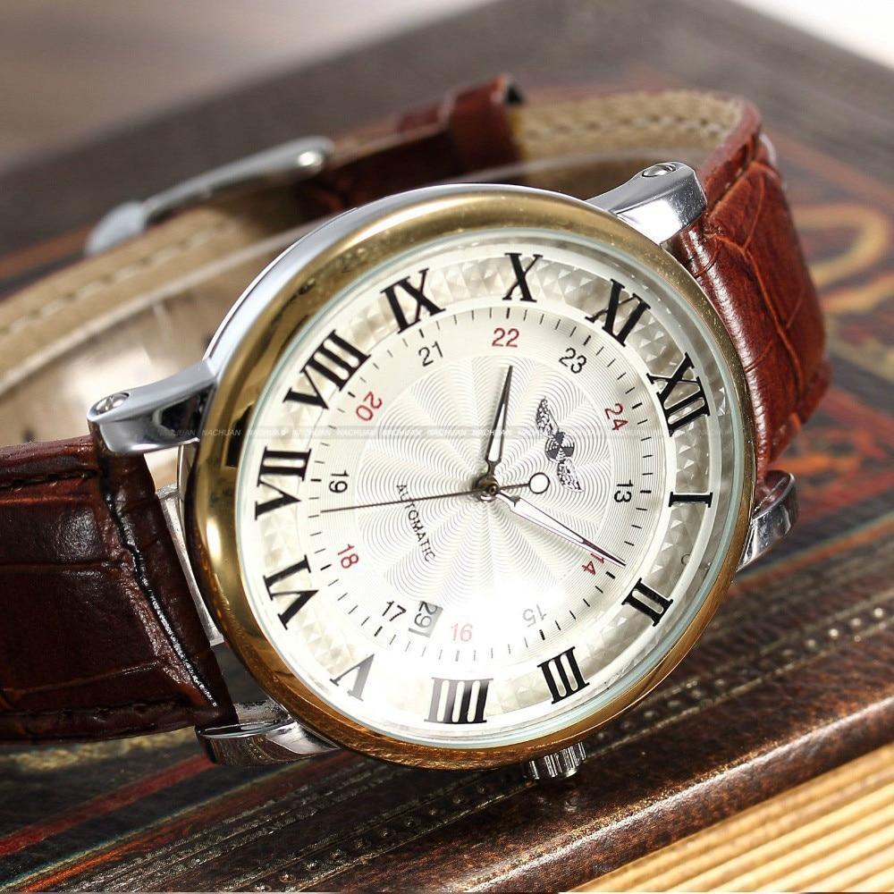 Modern Men Fashion Watch Sport Analog Military Leather Wristwatches Round Classic Design For Mens Stevvex
