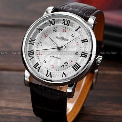 Modern Men Fashion Watch Sport Analog Military Leather Wristwatches Round Classic Design For Mens Stevvex