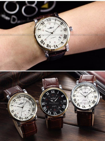 Modern Men Fashion Watch Sport Analog Military Leather Wristwatches Round Classic Design For Mens Stevvex