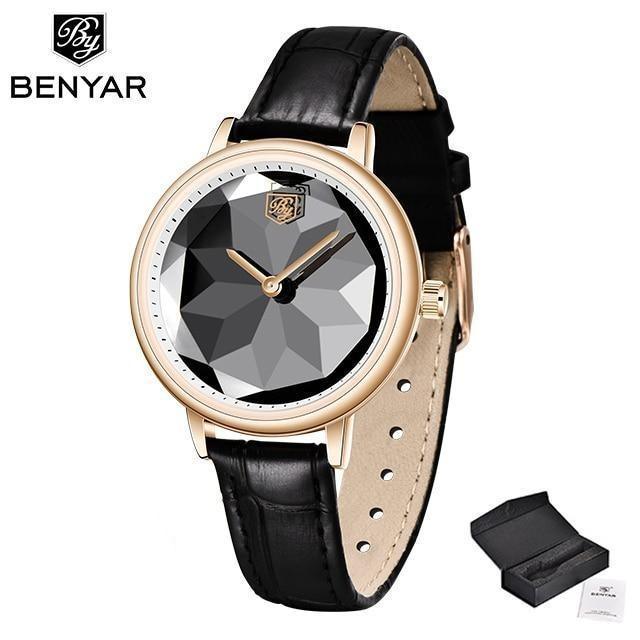 New Fashion Women's Watches Casual Sport Leather Strap Waterproof Analog Quartz Watch Stevvex
