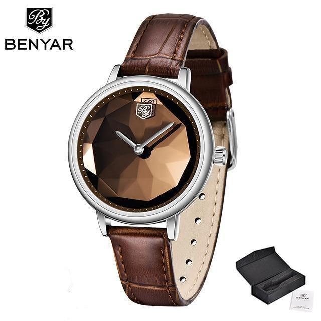 New Fashion Women's Watches Casual Sport Leather Strap Waterproof Analog Quartz Watch Stevvex
