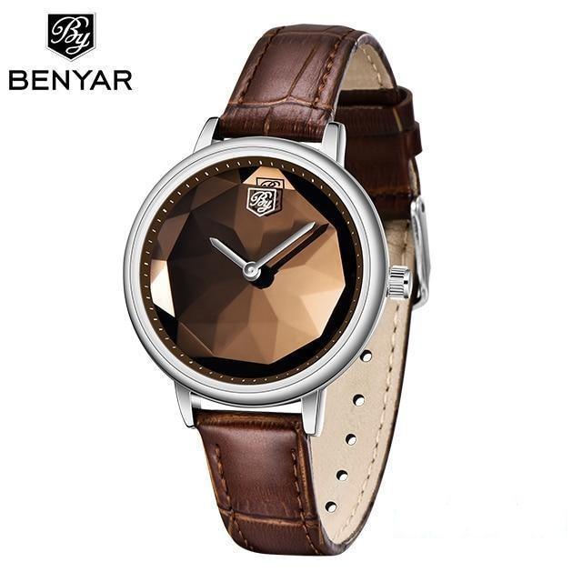 New Fashion Women's Watches Casual Sport Leather Strap Waterproof Analog Quartz Watch Stevvex