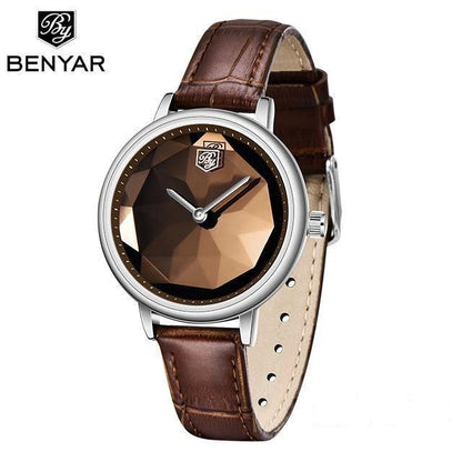 New Fashion Women's Watches Casual Sport Leather Strap Waterproof Analog Quartz Watch Stevvex