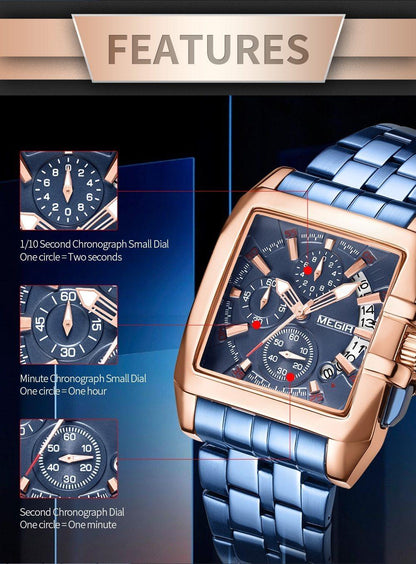 New Business Men's Watches Analog Waterproof Luminous Quartz Men Stylish Wrist Watch Stevvex