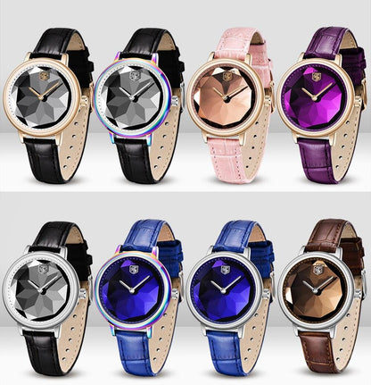 New Fashion Women's Watches Casual Sport Leather Strap Waterproof Analog Quartz Watch Stevvex