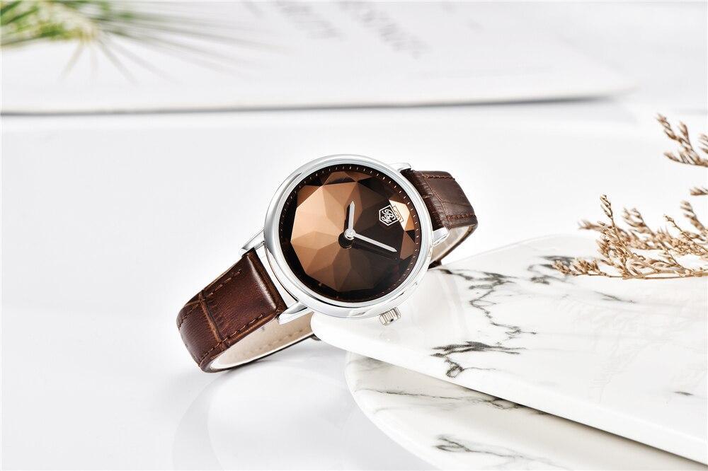New Fashion Women's Watches Casual Sport Leather Strap Waterproof Analog Quartz Watch Stevvex