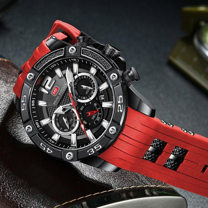 New Fashion Sport Mens Watches Waterproof Silicon Strap Wrist Watch Multifunctional Luminous Hands For Men Stevvex