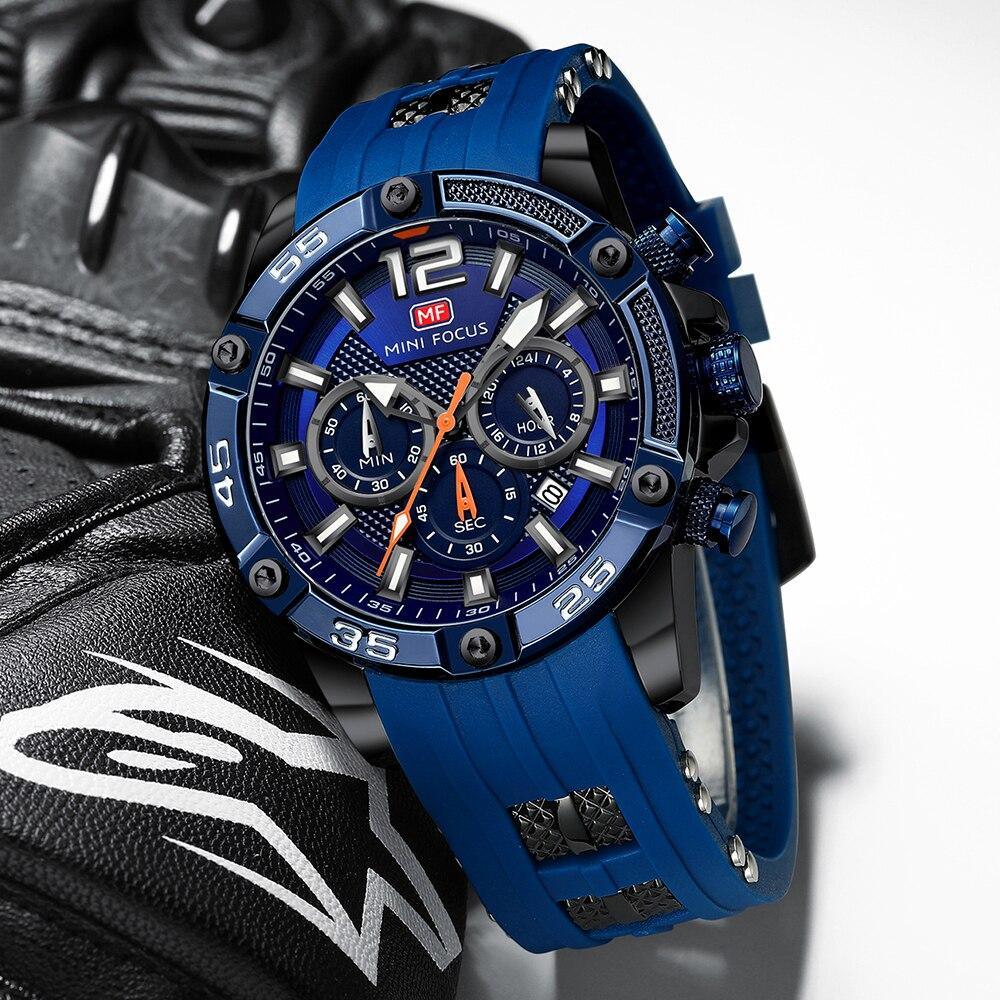 New Fashion Sport Mens Watches Waterproof Silicon Strap Wrist Watch Multifunctional Luminous Hands For Men Stevvex