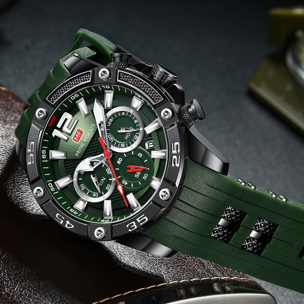 New Fashion Sport Mens Watches Waterproof Silicon Strap Wrist Watch Multifunctional Luminous Hands For Men Stevvex