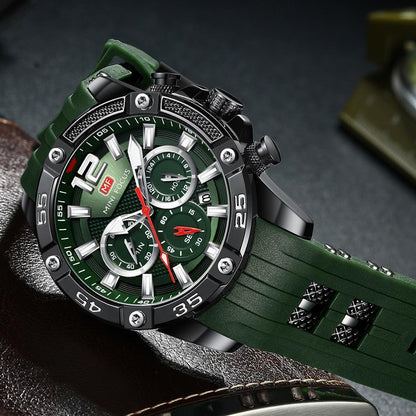 New Fashion Sport Mens Watches Waterproof Silicon Strap Wrist Watch Multifunctional Luminous Hands For Men Stevvex