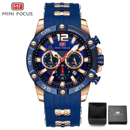 New Fashion Sport Mens Watches Waterproof Silicon Strap Wrist Watch Multifunctional Luminous Hands For Men Stevvex