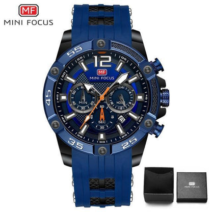 New Fashion Sport Mens Watches Waterproof Silicon Strap Wrist Watch Multifunctional Luminous Hands For Men Stevvex